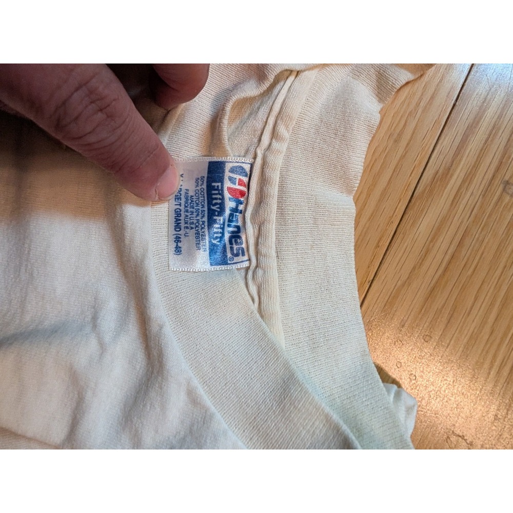 Hanes Fifty Fifty T-shirt Longacres Horseracing Mascot USA XL 92' Single Stitch - Picture 4 of 5